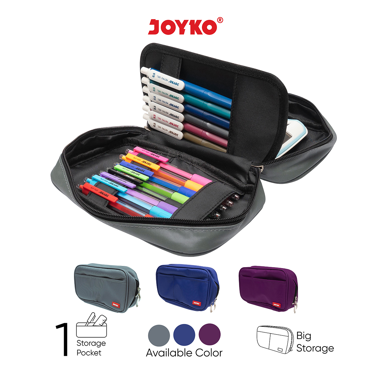Kotak Tempat Pensil Pencil Case Joyko PC-5008