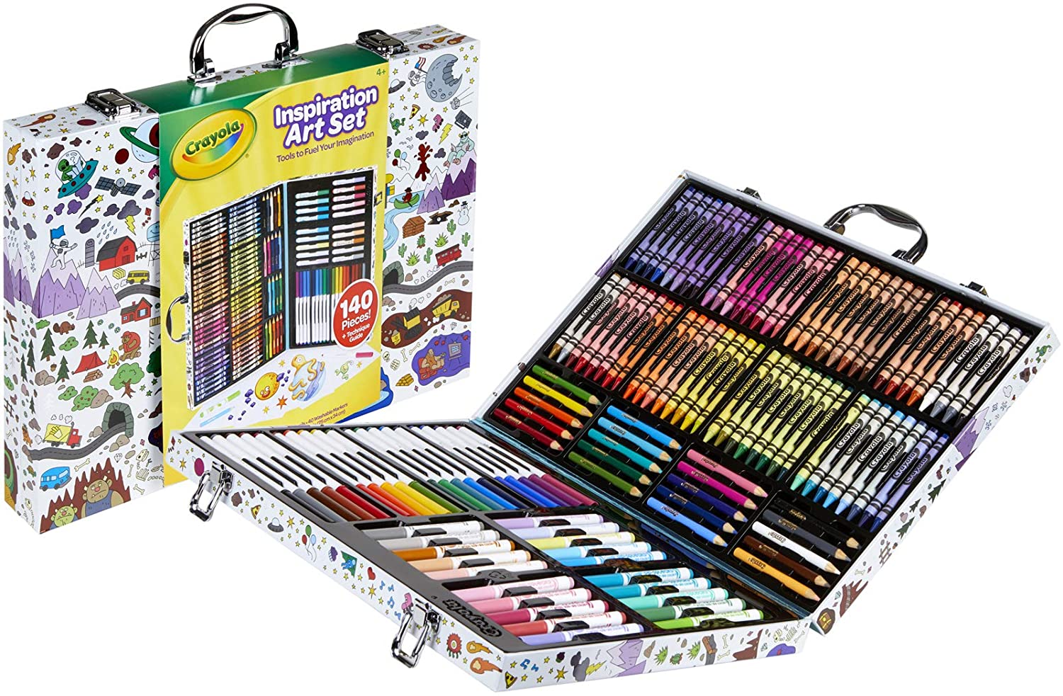 Crayola Inspiration Art Case Crayons Super Tips Markers Colored Pencils Set  Gifts for Kids 128 Pieces 04-1184 - AliExpress