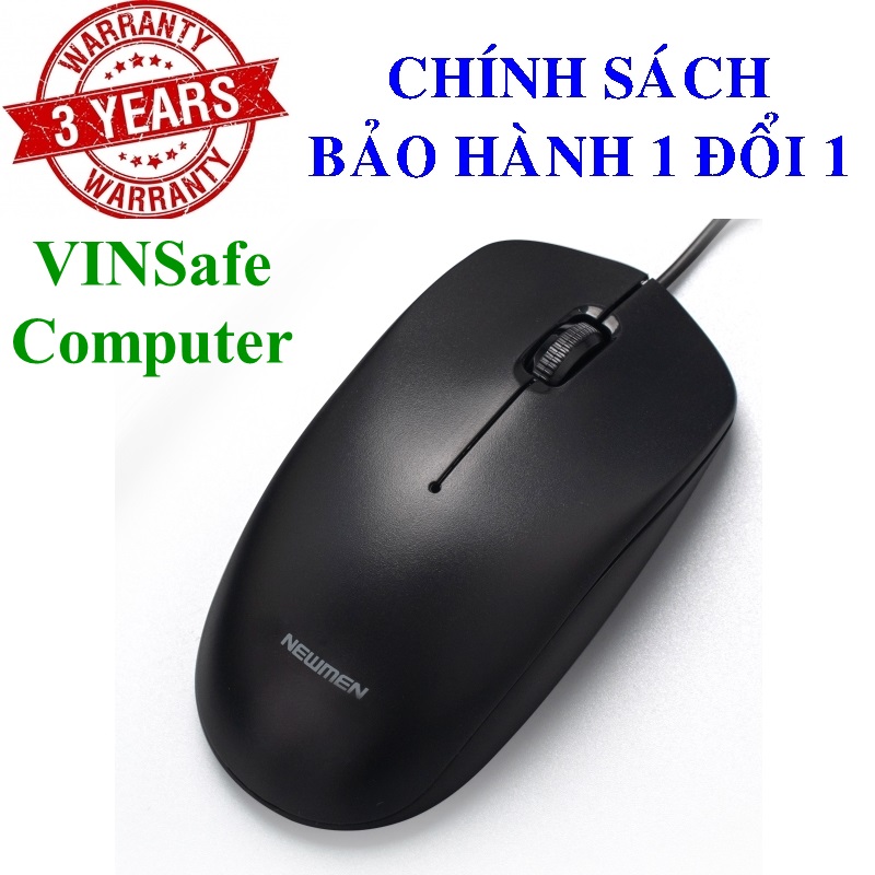 Chuột máy tính có dây Newmen M007 - Business Office, Black