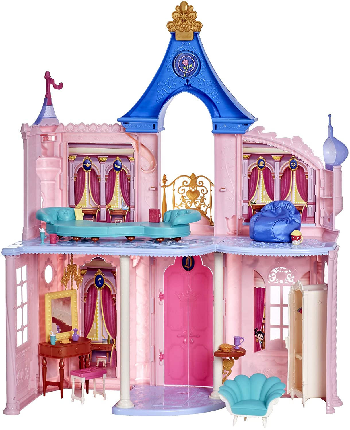 pink castle dollhouse