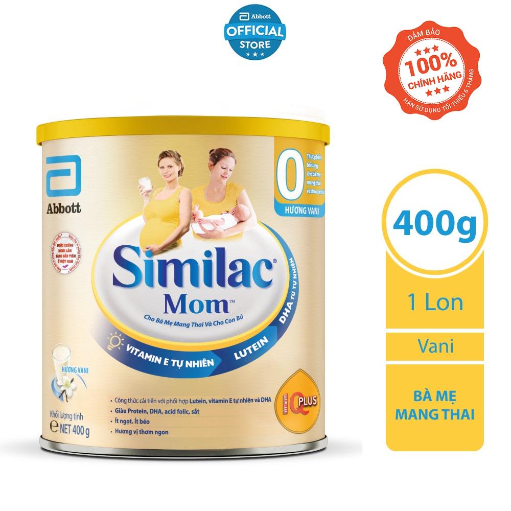 Sữa Similac Mom IQ Plus hương vani 400g, sản phẩm tốt, chất lượng cao, cam kết như hình, độ bền cao, xin vui lòng inbox shop để được tư vấn thêm về thông tin