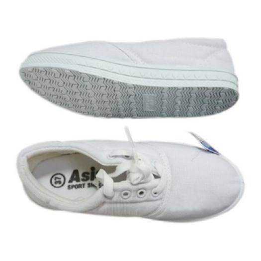 Giày vải Asia trắng nam nữ (có dây)