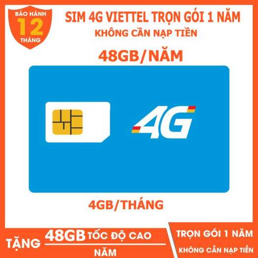 Sim Viettel vào mạng 1 năm D500 ( mua 1 lần dùng cả năm )