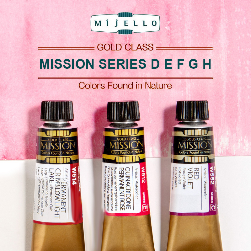 Màu mijello gold mission tuýp lẻ bảng series e f g h