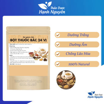 Bột thuốc bắc 24 vị nguyên chất 500g (Đắp mặt, tắm trắng da, mờ thâm nám, trẻ hóa) - Thảo dược hạnh nguyên