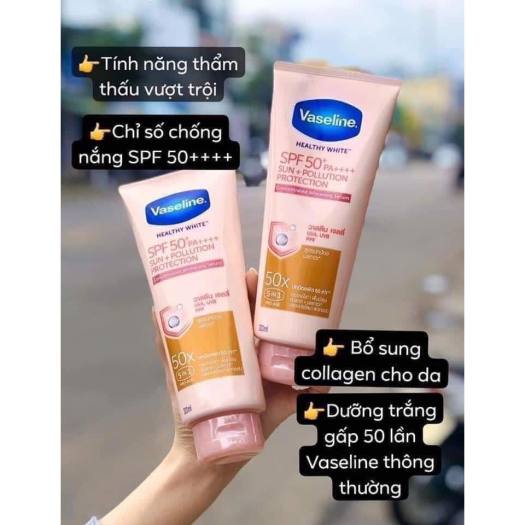 Dưỡng thể Vaseline 50x Thái Lan 320g, sản phẩm tốt, chất lượng cao, cam kết như hình, an toàn cho người sử dụng