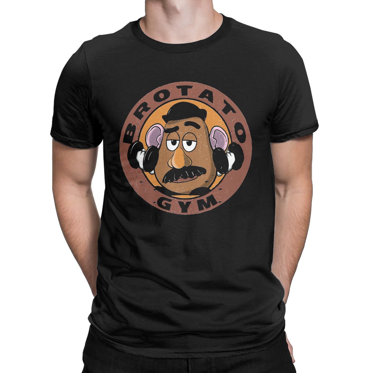 Men's T-Shirt Toy Brotato Gym Mr.Potato Head Casual Pure Cotton Tees Short Sleeve T Shirts O Neck Clothes Adult