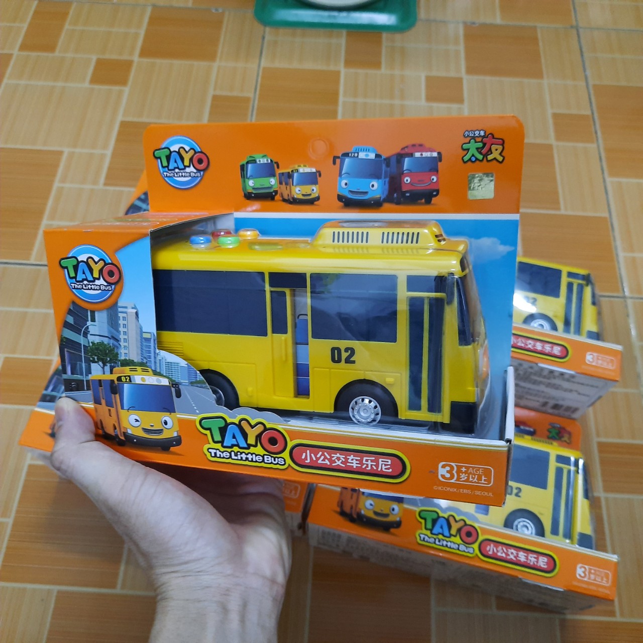 Mô hình xe buýt Tayo The little bus có đèn và âm thanh mô hình xe ô tô cỡ lớn