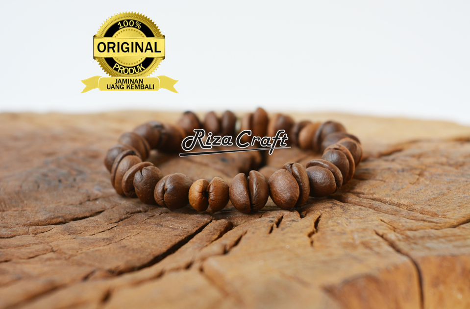 Gelang Biji Kopi Arabika Arabica Asli Wangi Natural untuk Relaksasi Kualitas Terbaik