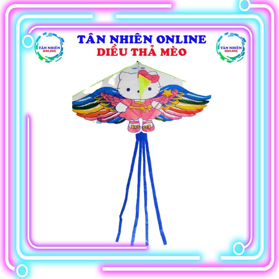 Diều mèo Helo Kitttyy Size LỚN, dây thả diều tặng kèm 1 cuộn, cho bé thỏa giấc mơ bay cao, diều thả, Tân Nhiên Online