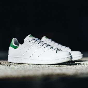 Giày Sneaker A.D.I.D.A.S Smith gót xanh màu trắng ( Full box+ dây+túi)