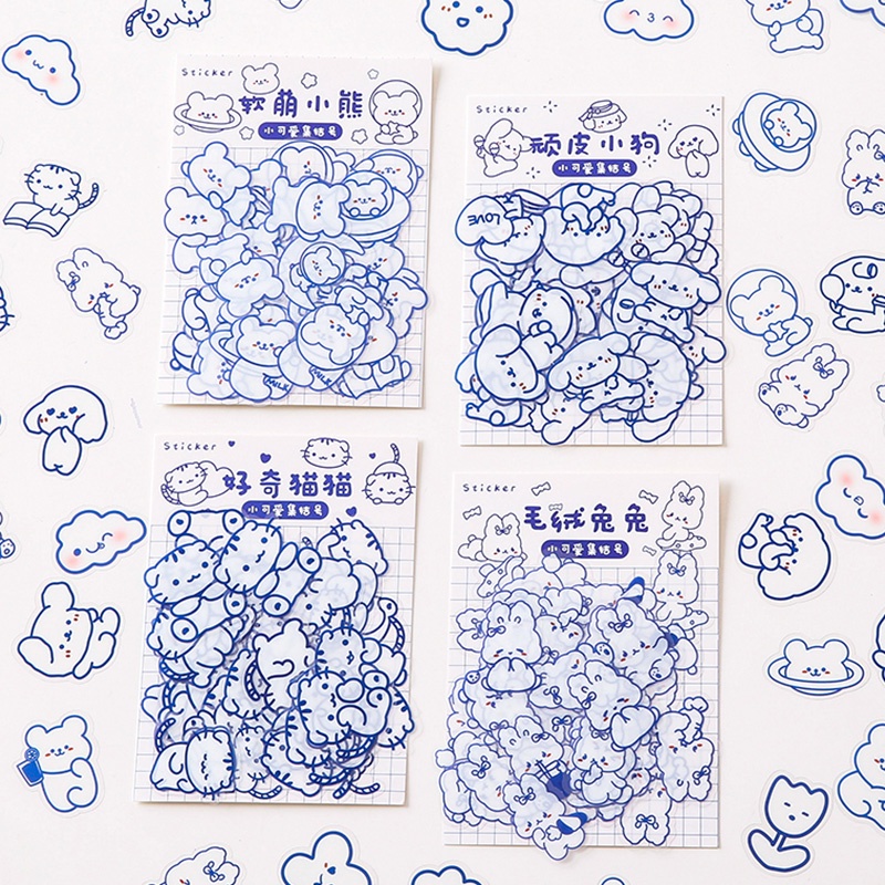 Set 40 Miếng Sticker Họa Tiết Hoạt Hình Chống Thấm Nước