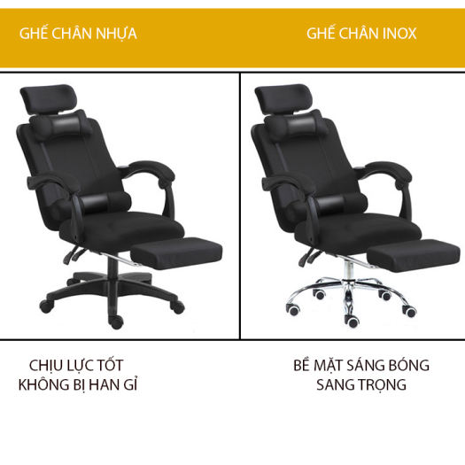 Ghế Văn Phòng Ngả Lưng Kèm Gác Chân - Ghế Làm Việc Chân Xoay Ngả Lưng Cao Cấp