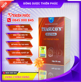 THASUCAVN (Hộp 30 viên) – BỔ THẬN VÀ PHỤC HỒI CHỨC NĂNG THẬN - HỖ TRỢ ĐIỀU TRỊ BỆNH SUY THẬN MẠN