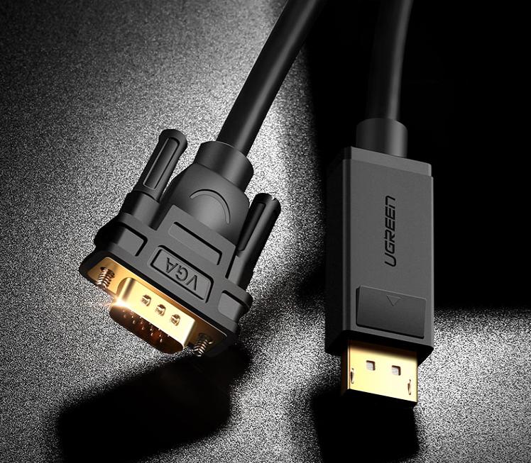 10247 dp sang vga ugreen, 1.5m, chính hãng, bảo hành 18 tháng