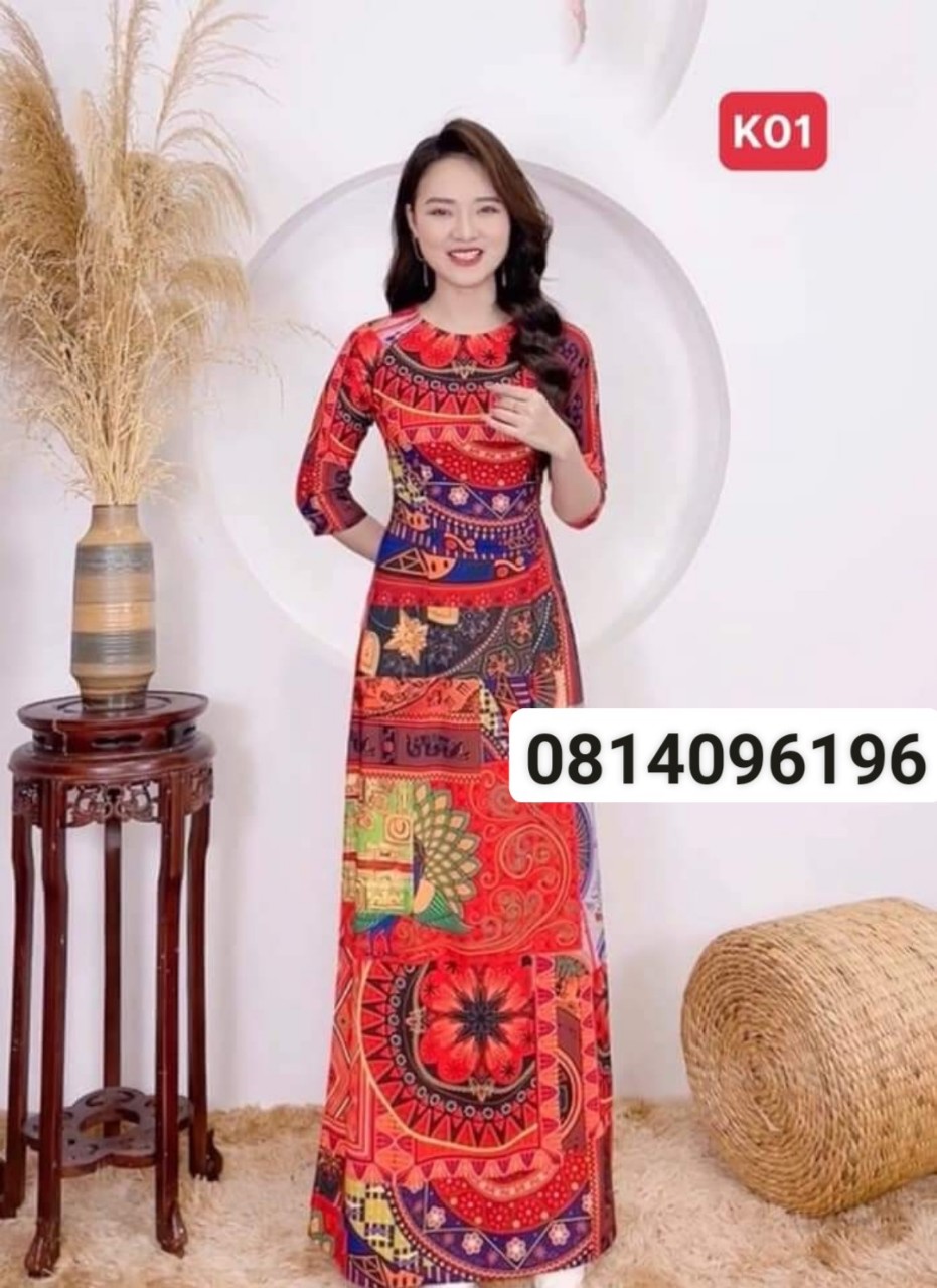 Set áo dài thổ cẩm đủ size
