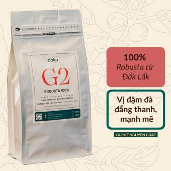 Cà phê Robusta nguyên chất Gu đậm đà, Cà phê mộc rang xay nguyên chất 100% Robusta Đắk Lắk vị đậm đà mạnh mẽ gói 500g Pha Phin