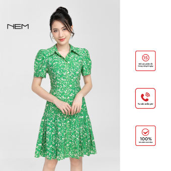 ĐẦM HỌA TIẾT XẾP LI NEM FASHION D00902