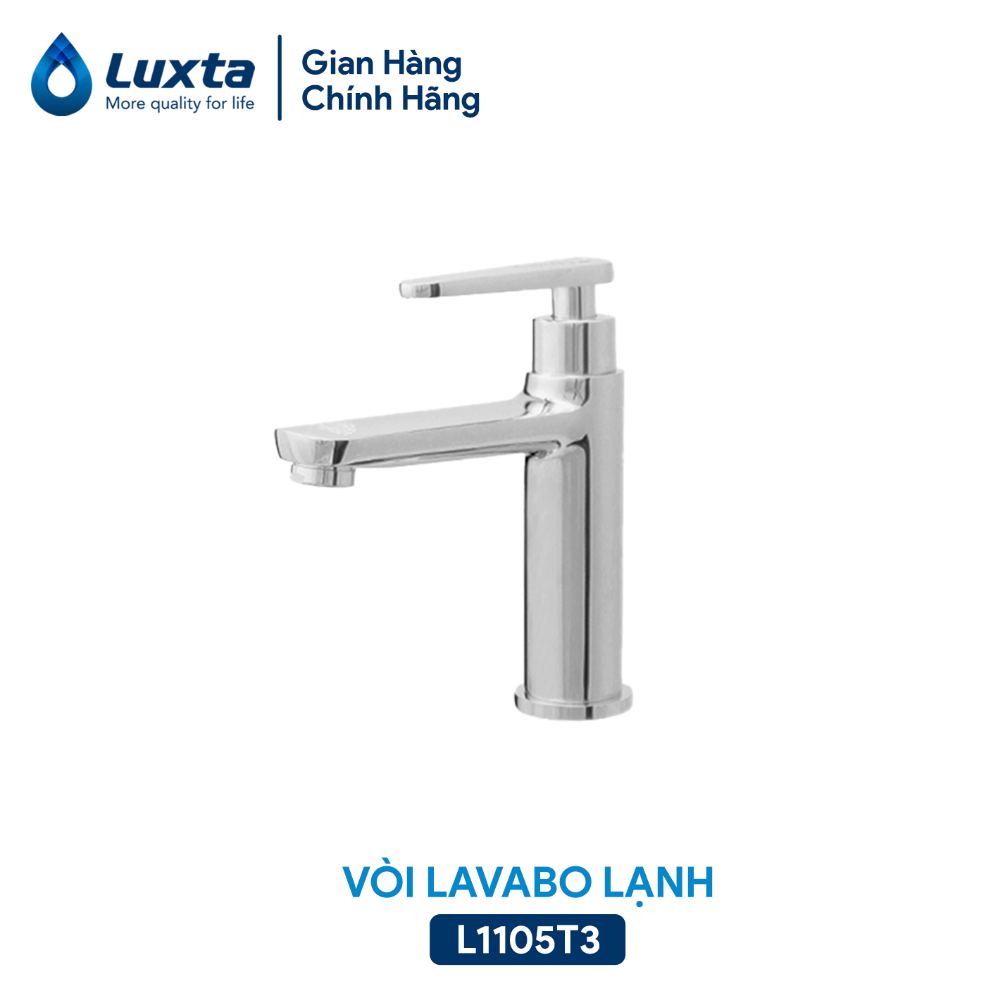 Vòi chậu rửa mặt i vòi lavabo lạnh luxta l1105t3 - bảo hành 3 năm - hàng chính hãng