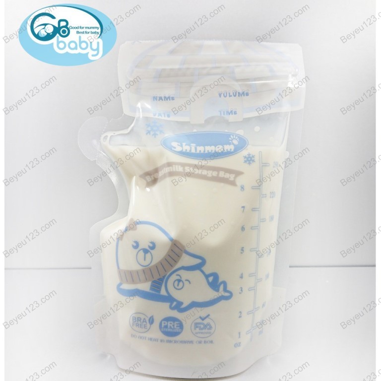 rẻ vô địch hộp 50 túi trữ sữa mẹ cao cấp có vòi rót 250ml shinmom s50v 13