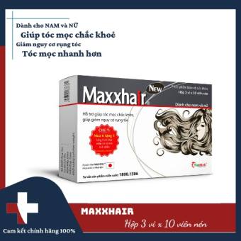 MAXXHAIR HỘP 30 VIÊN - VIÊN UỐNG MỌC TÓC NHANH, GIẢM RỤNG