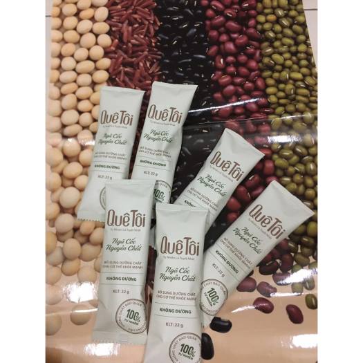 Bột gạo lứt mè đen / bột ngũ cốc Quê Tôi giảm cân/ Ăn kiêng / Eat Clean / tập gym 440gr - Túi 20 Gói