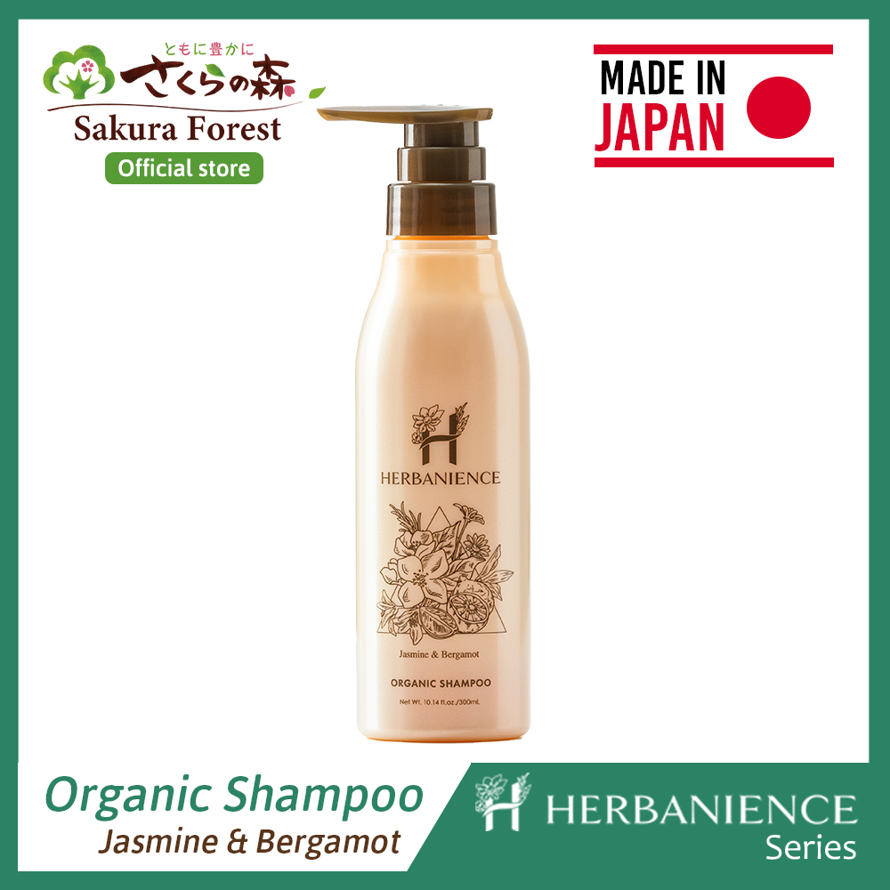 Gambar [Made in Japan] HERBANIENCE Organic Fragrance Shampoo | Jasmine   Bergamot shampoo | Smoothen and Freshen your hair