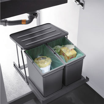 Thùng rác đôi E008 thông minh cao cấp của hãng Eurogold