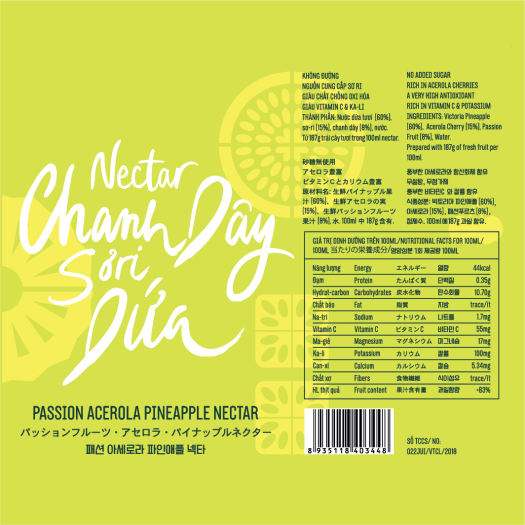 Nước ép nectar dứa, sơ ri, chanh dây 1L Le Fruit