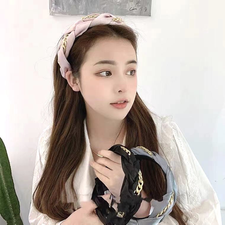 Băng Đô Cài Tóc Tết Xích Thiết Kế Sang Trọng Phong Cách Hàn Hot TikTok Chụp Hình Sống Ảo
