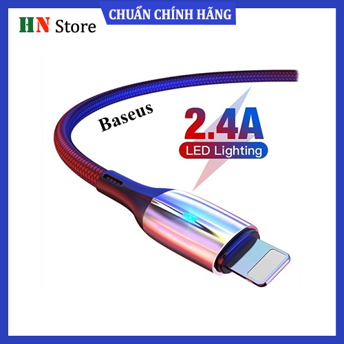 Dây cáp sạc nhanh và truyền dữ liệu tốc độ cao Baseus Horizontal Data cho iPhone iPad 2.4A, 1m/2m