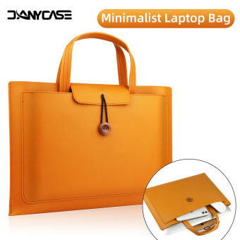 Danycase Laptop bọc da PU Túi Bao Cặp đựng tài liệu cho MacBook Air 13.3 14 15.6 inch máy tính bảng Túi xách tay áo túi thời trang