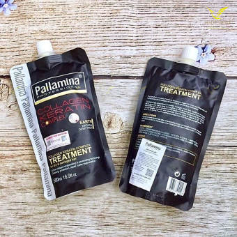 Kem hấp ủ tóc Pallamina Collagen Keratin Complex Treatment siêu mượt , dầu hấp tóc phục hồi tóc 500ml