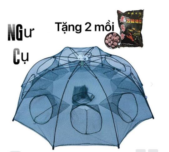Combo 2 lồng bát quái tặng 2 gói mồi, lồng bắt cá tôm lươn trạch -