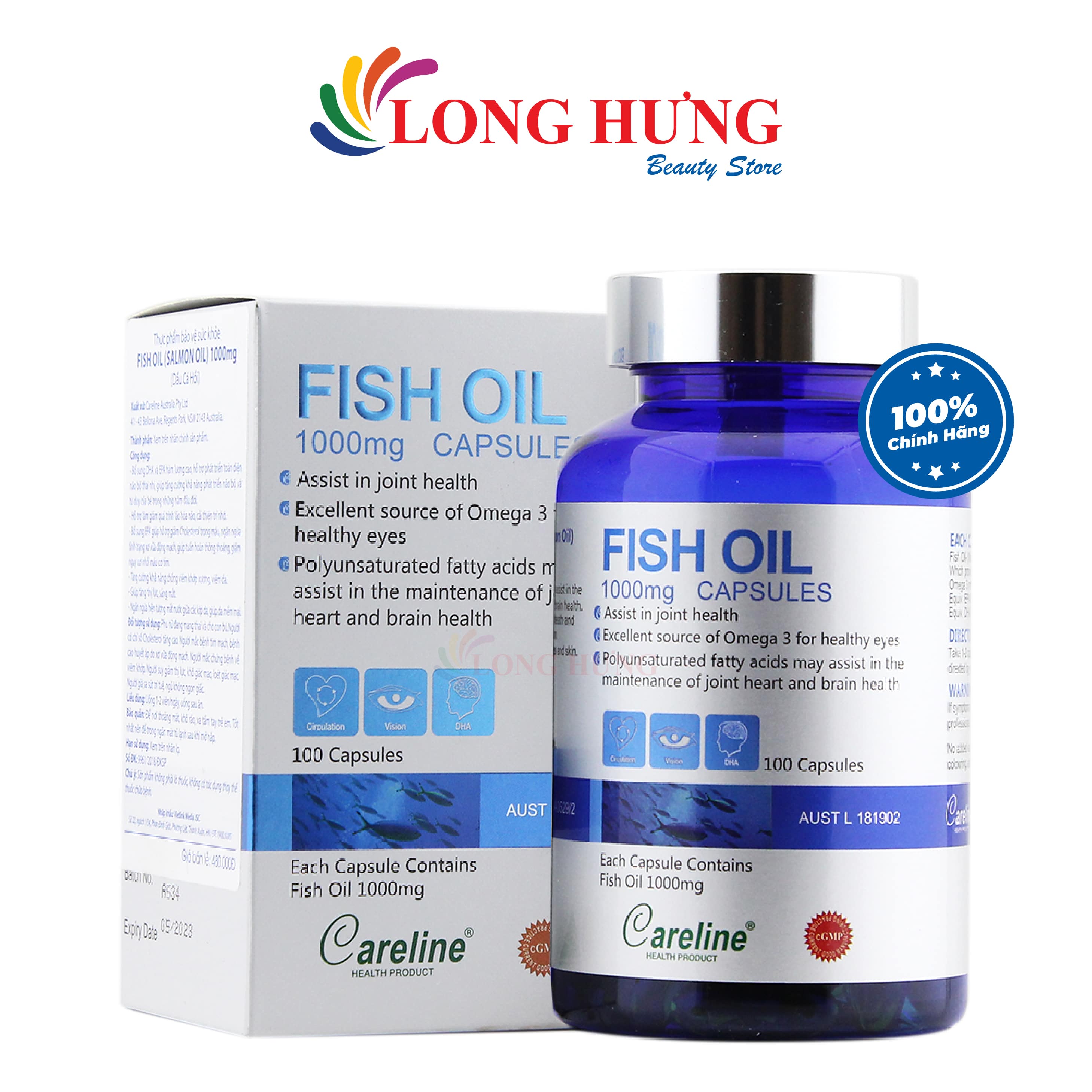 Viên uống Careline Fish Oil 1000mg hỗ trợ tim mạch trí não