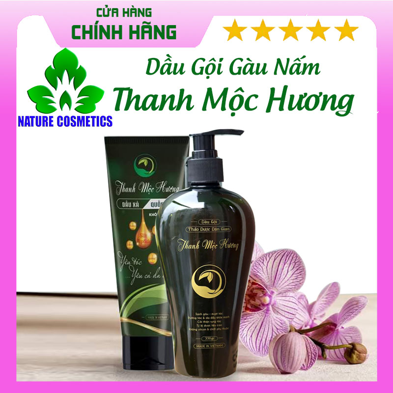 Dầu gội kích thích mọc tóc thanh mộc hương, dược liệu dân gian, an toàn hiệu quả, chai 350ml