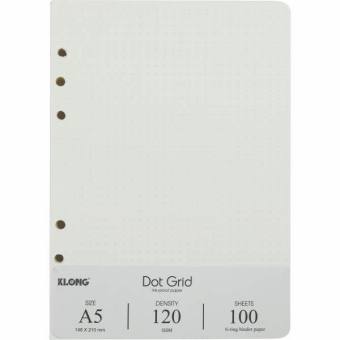 Ruột giấy refill sổ còng Dot Grid A5 100 tờ; MS: 997/993,  Klong 6 lỗ Bullet Binder