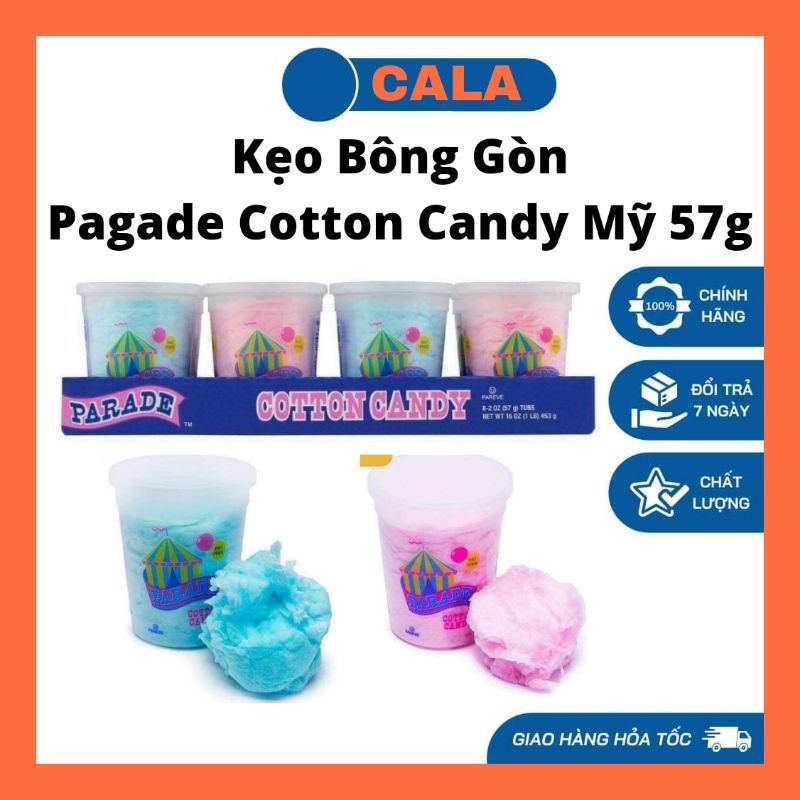 Kẹo bông gòn parade cotton candy mỹ 57g