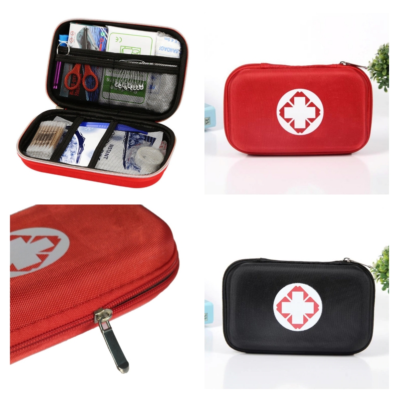 Hộp túi du lịch đựng đồ dùng y tế sơ cứu khẩn cấp nhỏ gọn hộp khung cứng chống sốc móp méo (không gồm dụng cụ y tế)