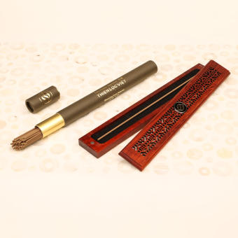 Bộ Trầm Hương  Lộc Phát TLV61 – Hộp Đốt  Trầm bằng Gỗ Hương, Thanh Trầm to 2mm hương thơm mạnh mẽ