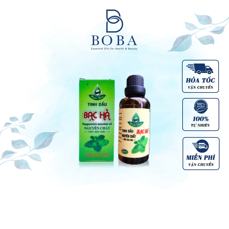 Tinh dầu bạc hà nguyên chất huyền thoại - peppermint natural oil - bobashop.vn