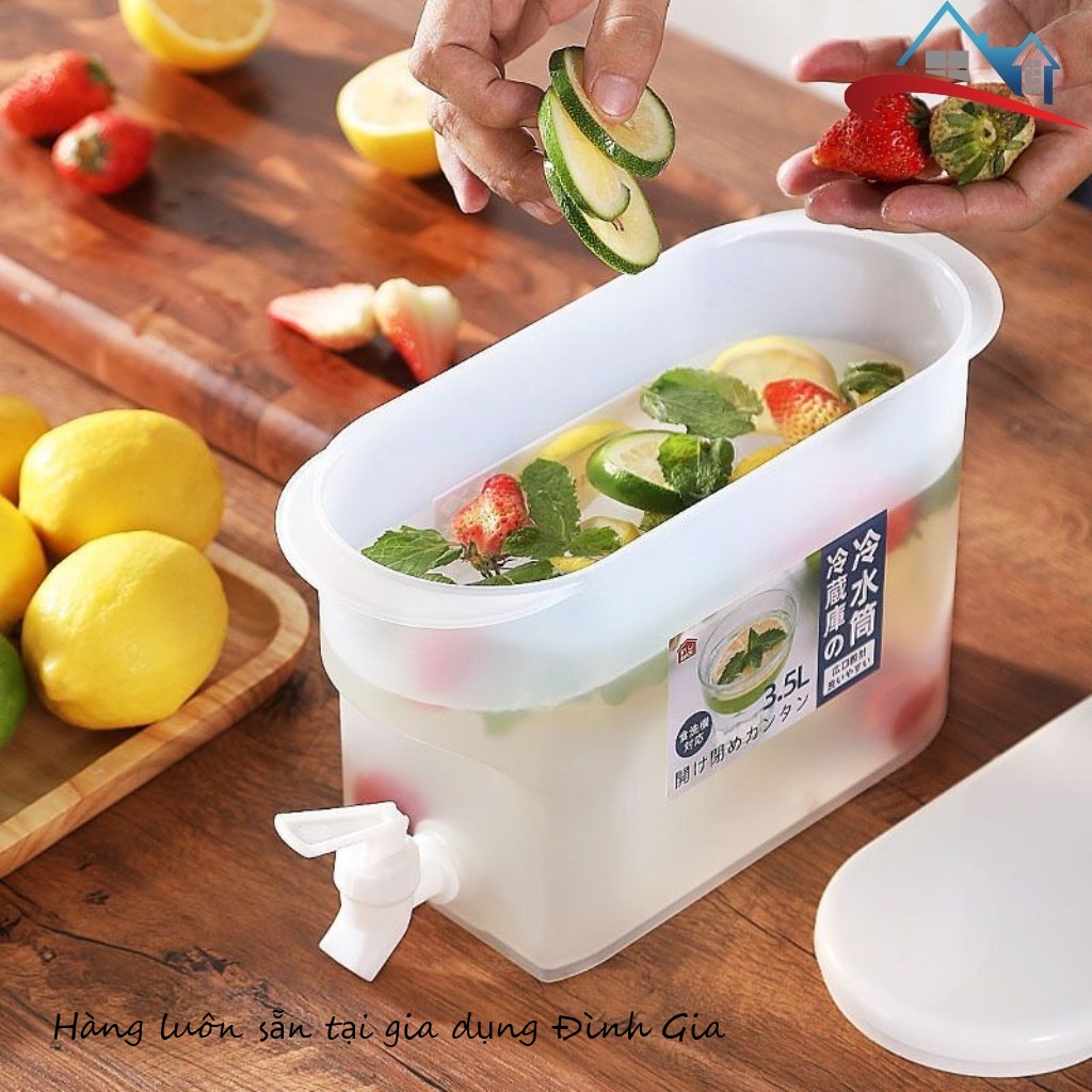 Bình nước để tủ lạnh có vòi , Gia dụng Đình Gia , bình nước chanh , bình nước nóng , bình nước lạnh , bình có vòi , bình nhựa , bình nước cho bé , bình tông