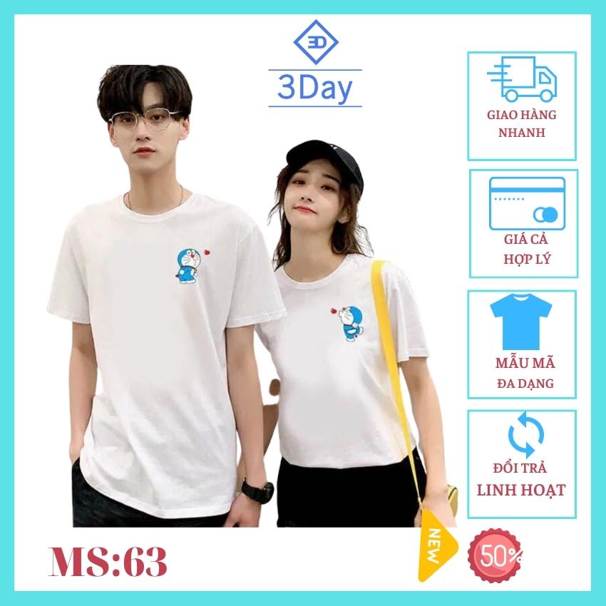 [Áo Đôi Giá Xưởng+Tặng 2 Túi Thơm 19K] Áo Thun Cặp Đôi Nam Nữ Chibi Doremon Chất Đẹp MS:63,Chất Vải Thun Cotton Mềm,Mát Mịn,Thoáng Khí,Phong Cách Hàn Quốc/ Giá 1áo +Tặng Kèm Túi Thơm Treo Tủ Quần Áo Thảo Mộc Thiên Nhiên Chống Ẩm