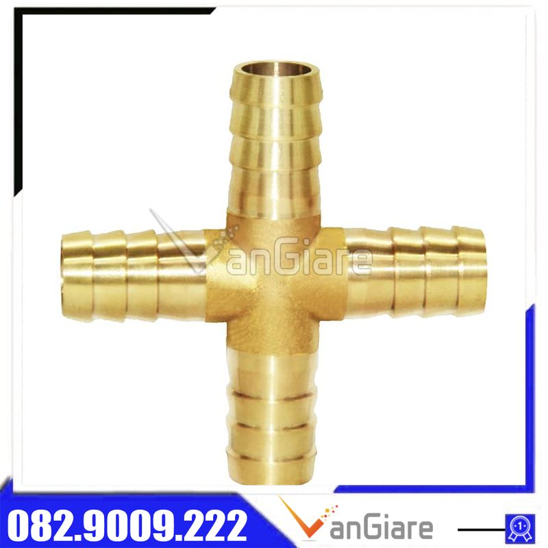 Nối đuôi chuột chữ thập, nối ống đuôi chuột 4 ngã 6mm 8mm 10mm 12mm