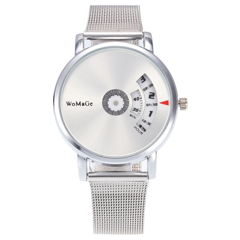 Đồng hồ nam nữ womage Mặt Tròn thời trang