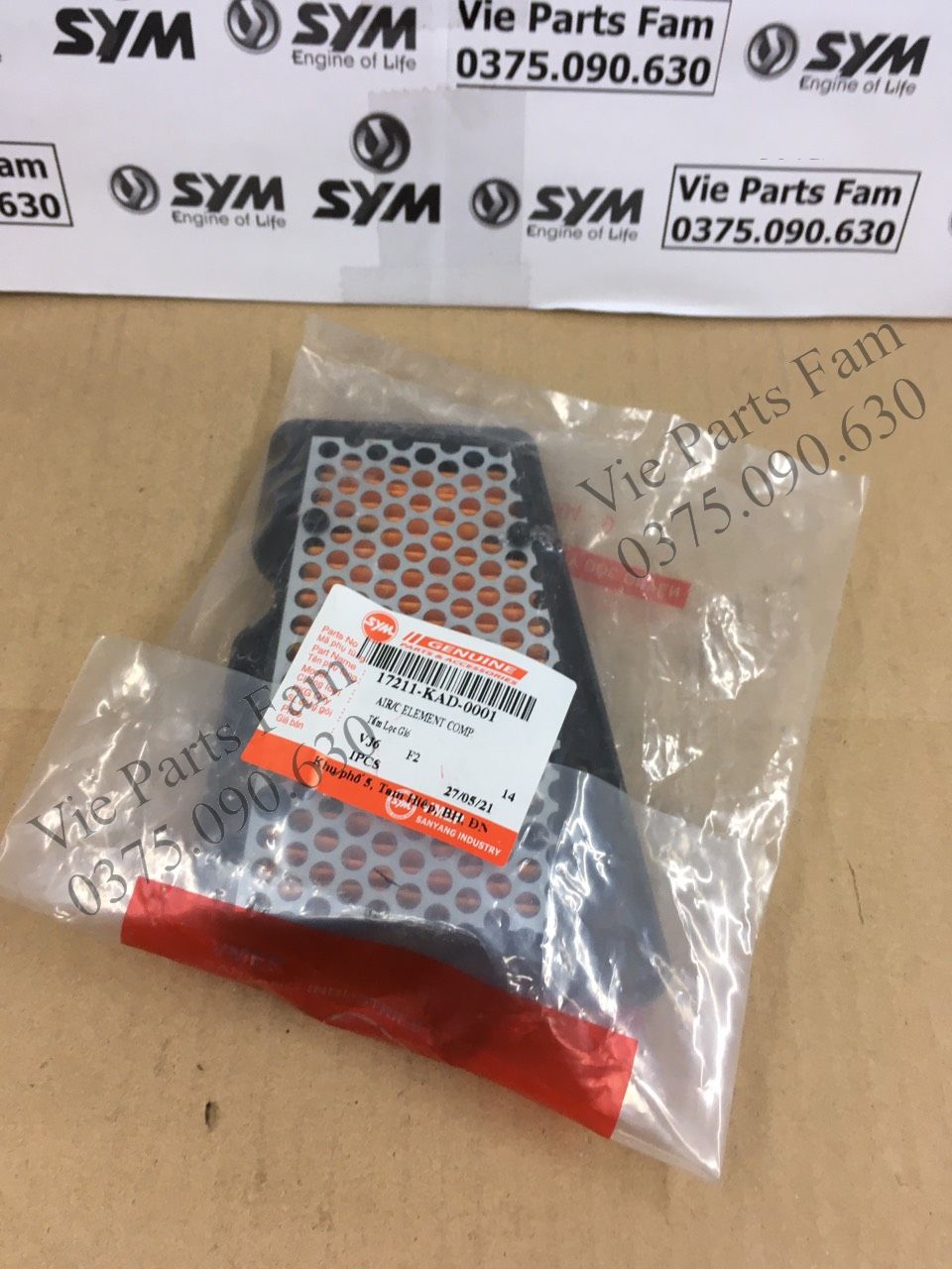 Lọc gió xe máy shark mini sym, hàng din sym mới 100%