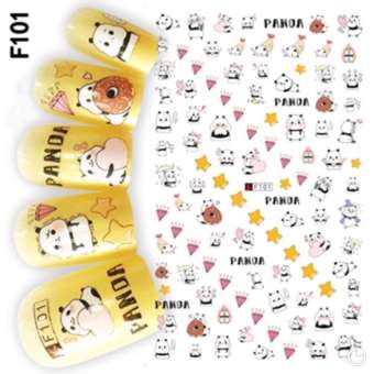 BỘ 2 TẤM STICKER DÁN MÓNG TAY CARTOON