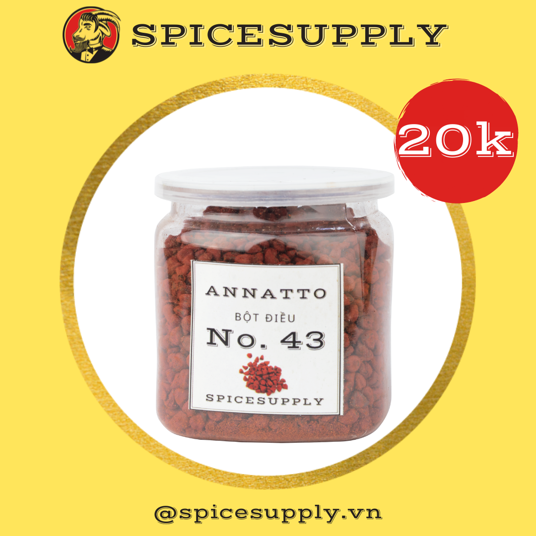 Hũ 100g annatto seeds - hạt điều màu spicesupply việt nam