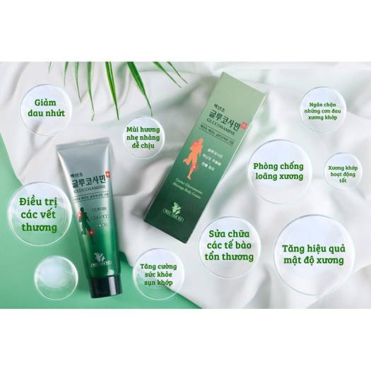 DẦU XOA BÓP, DẦU LẠNH GLUCOSAMINE HÀN QUỐC (TUÝP 150ML)