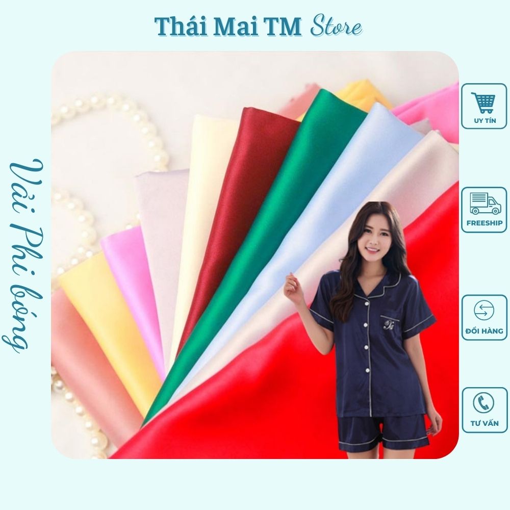 Vải Phi bóng,chất satin bóng loáng,loại mềm khổ 1m5 dùng làm backgroud TháiMaiTM